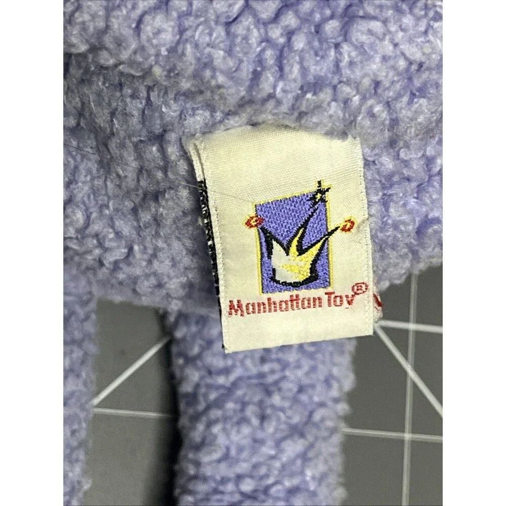 Vintage Manhattan Toy Purple Monkey Stuffed Plush Toy Fleece Beans Smile 18”